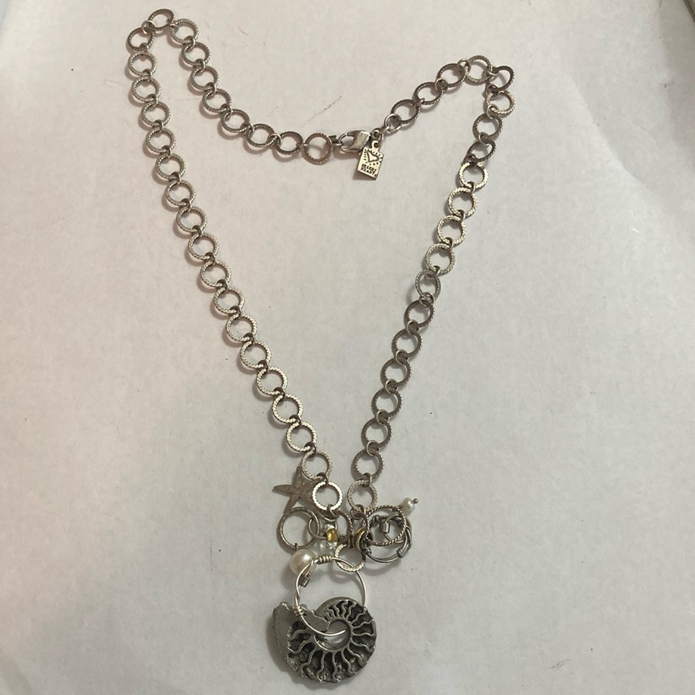 Desert Heart Silvertone Beachy Necklace